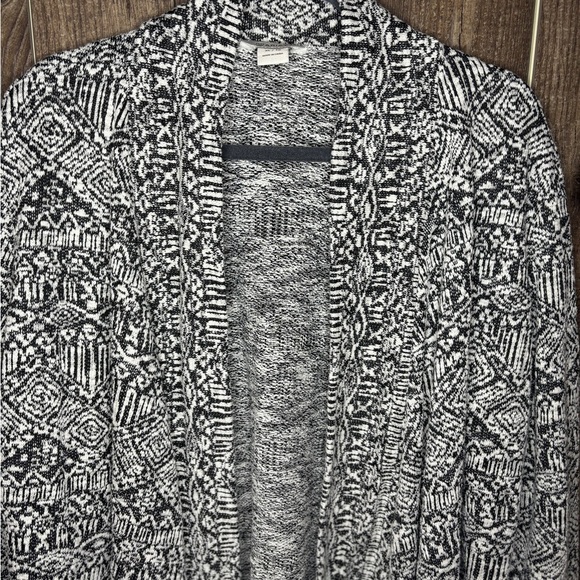 Ariat Swell Cardigan Sweater Open Front Black/White Aztec Western Wear Women XL - Picture 4 of 9
